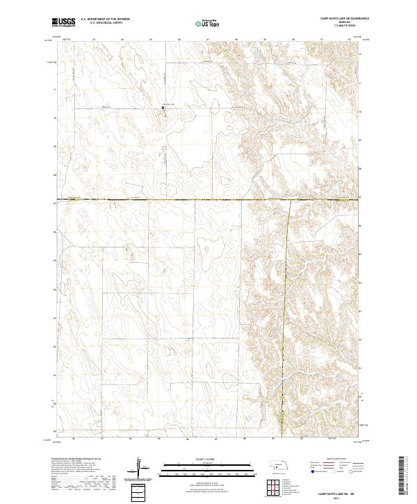 USGS Topographic Map – Camp Hayes Lake NE