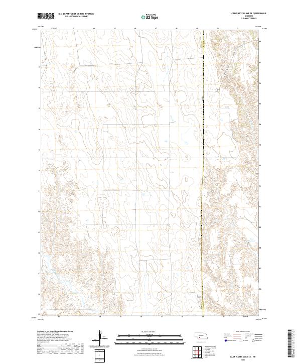 USGS Topographic Map – Camp Hayes Lake SE