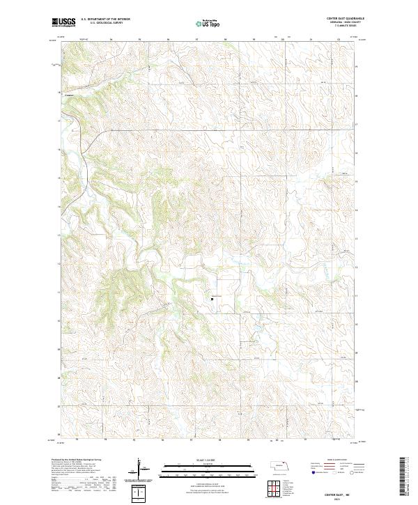 USGS Topographic Map – Center East