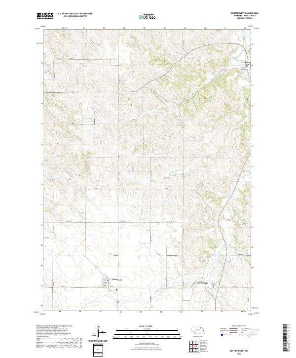 USGS Topographic Map – Center West