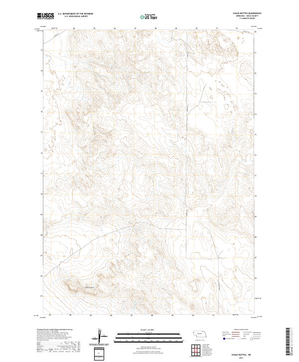 USGS Topographic Map – Chalk Buttes