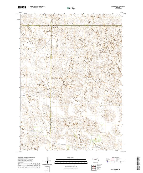 2021 Map of Cody Lake NW, 2021 Print
