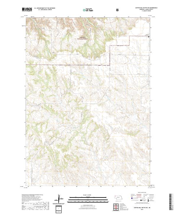 2021 Map of Coffee Mill Butte SW, 2021 Print
