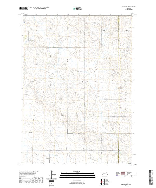 USGS Topographic Map – Coleridge SE
