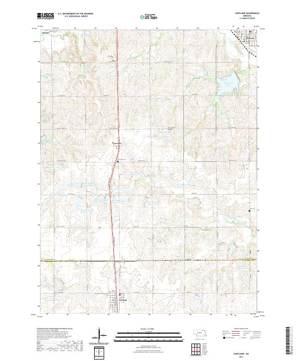 USGS Topographic Map – Cortland