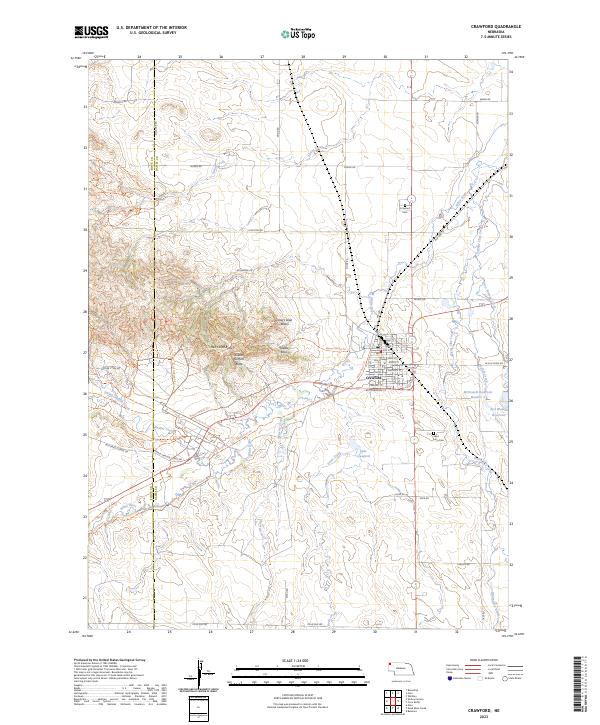 USGS Topographic Map – Crawford