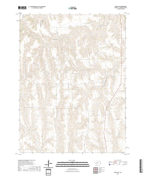 USGS Topographic Map – Curtis SW