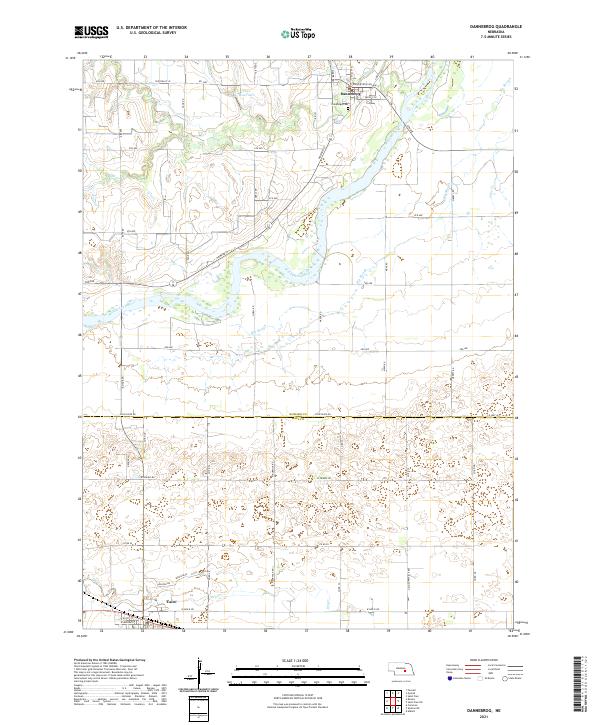 USGS Topographic Map – Dannebrog