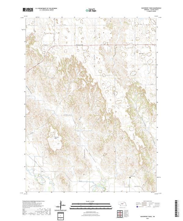 USGS Topographic Map – Davenport Table