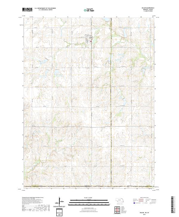 USGS Topographic Map – Diller