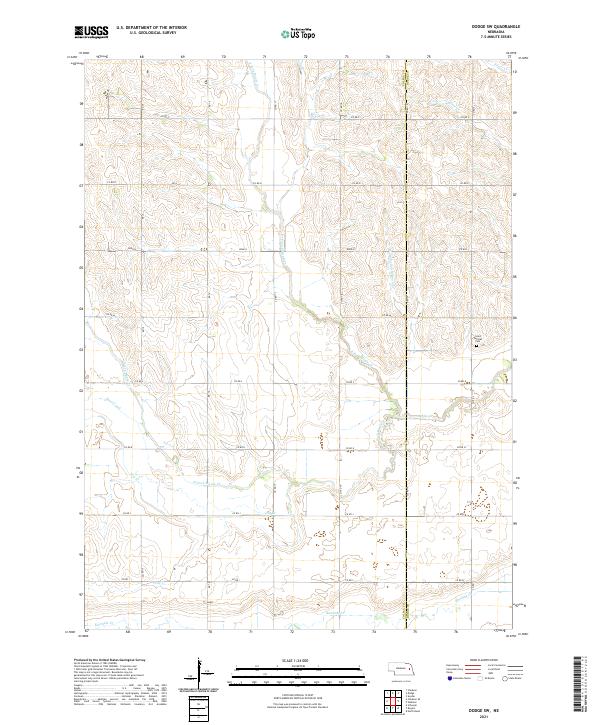 USGS Topographic Map – Dodge SW
