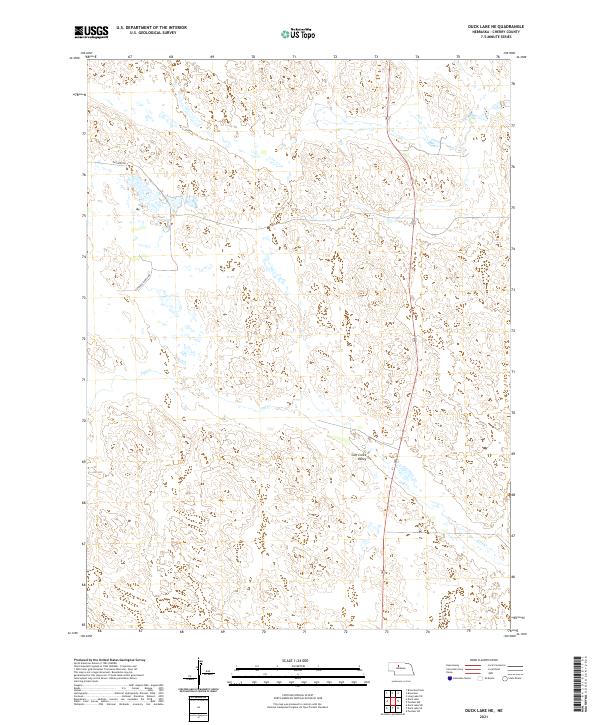 2021 Map of Duck Lake NE, 2021 Print