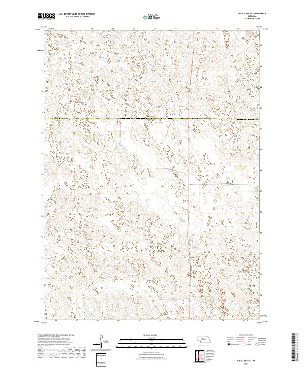 2021 Map of Duck Lake SE, 2021 Print