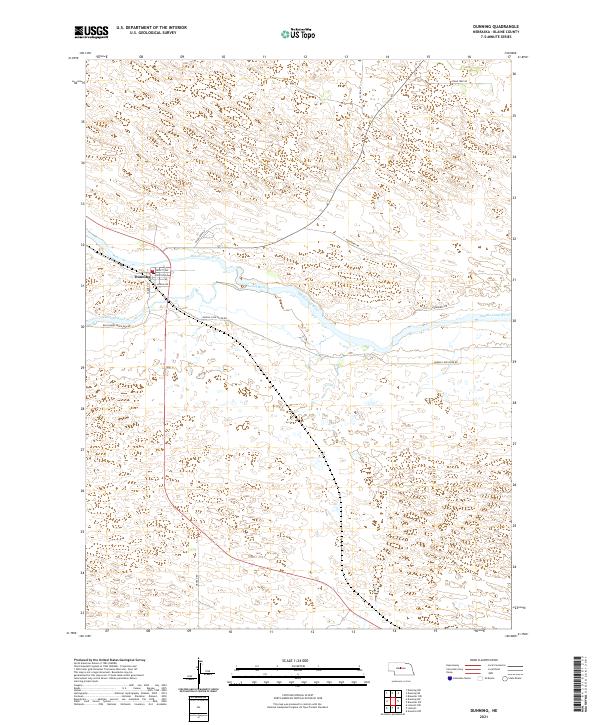 USGS Topographic Map – Dunning