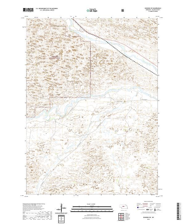 USGS Topographic Map – Dunning SW