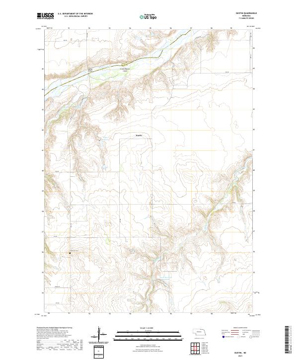 USGS Topographic Map – Dustin