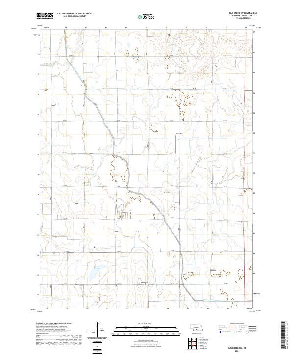 USGS Topographic Map – Elm Creek SW