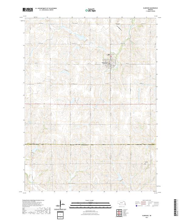 USGS Topographic Map – Elmwood