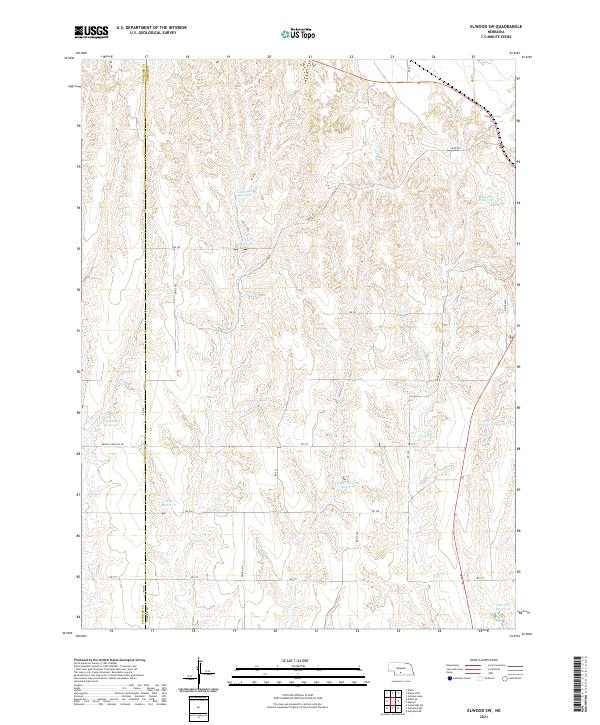 USGS Topographic Map – Elwood SW