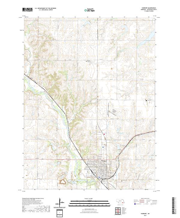USGS Topographic Map – Fairbury