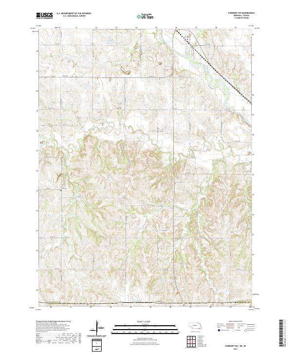 USGS Topographic Map – Fairbury SW