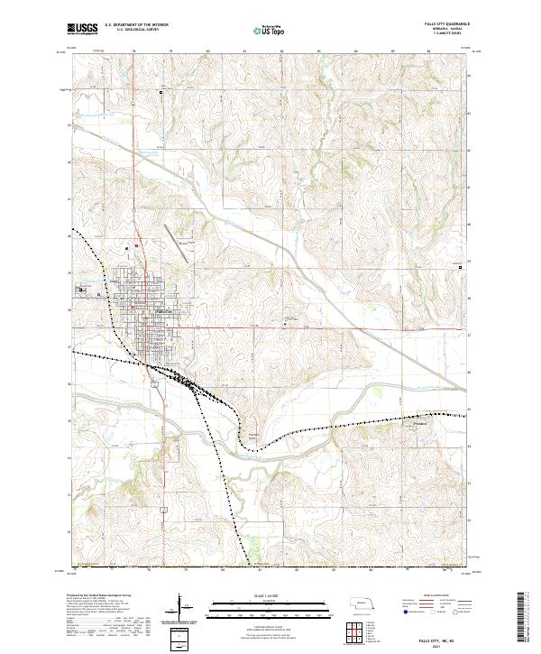 USGS Topographic Map – Falls City