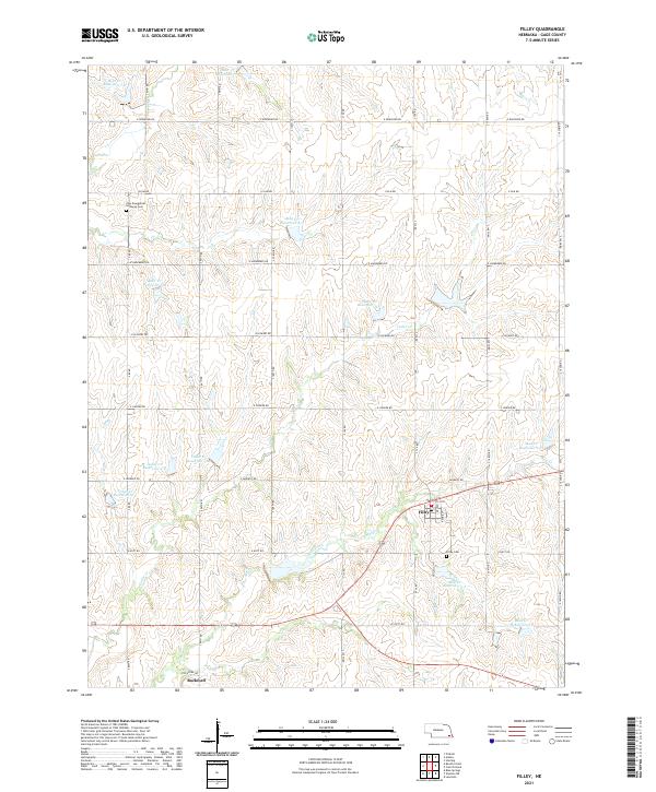 USGS Topographic Map – Filley