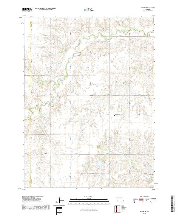 USGS Topographic Map – Friend SE