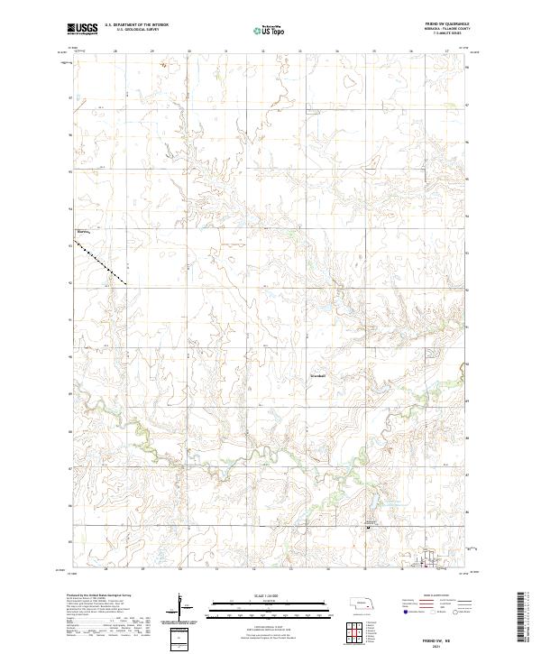 USGS Topographic Map – Friend SW