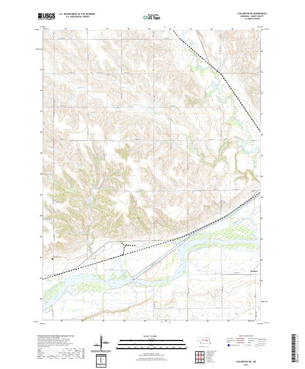 USGS Topographic Map – Fullerton NE