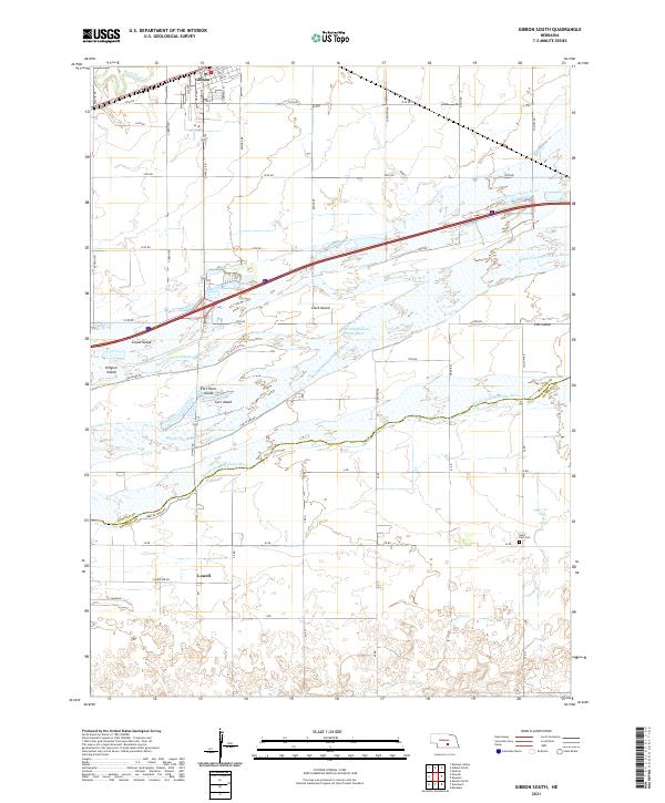 USGS Topographic Map – Gibbon South