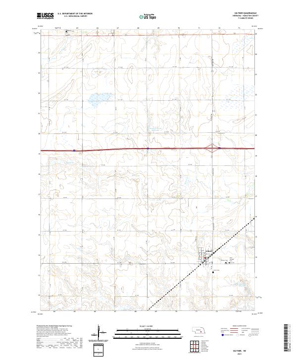 USGS Topographic Map – Giltner