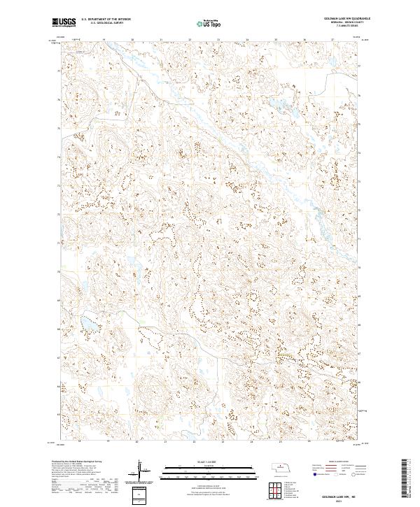 2021 Map of Goldman Lake NW, 2021 Print