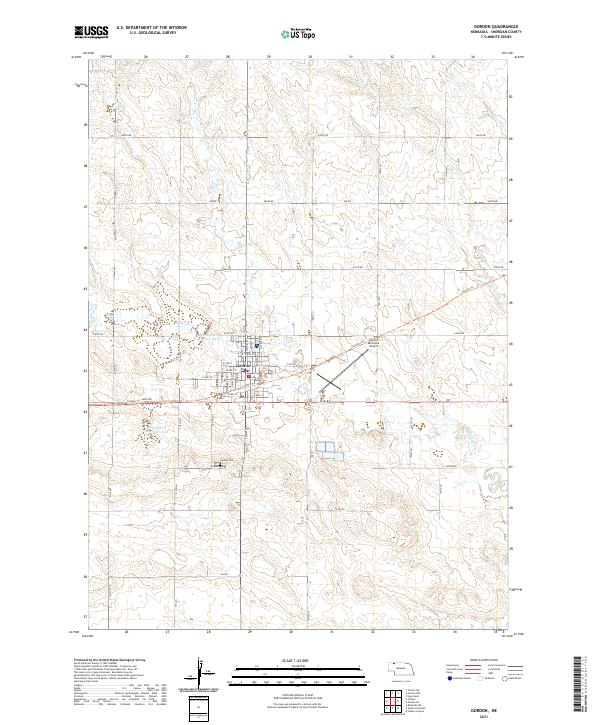 USGS Topographic Map – Gordon