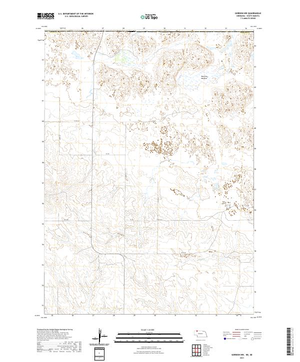 USGS Topographic Map – Gordon NW