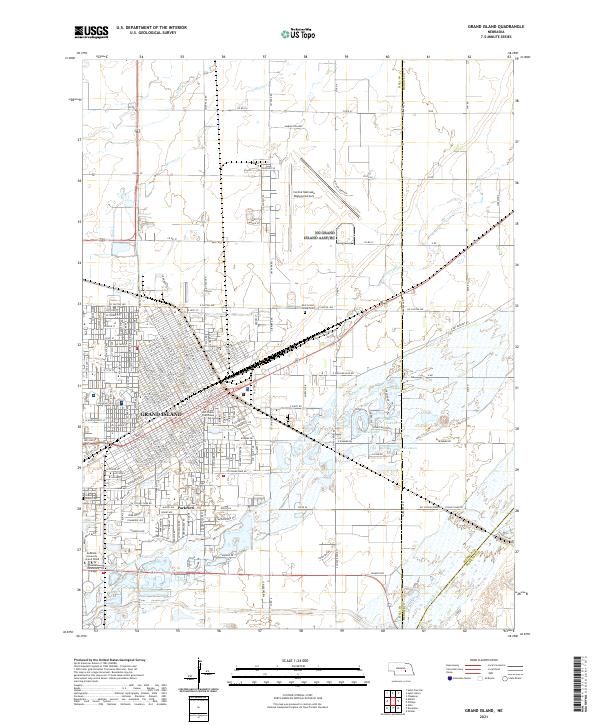 USGS Topographic Map – Grand Island