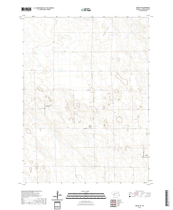 2021 Map of Grant NE, 2021 Print