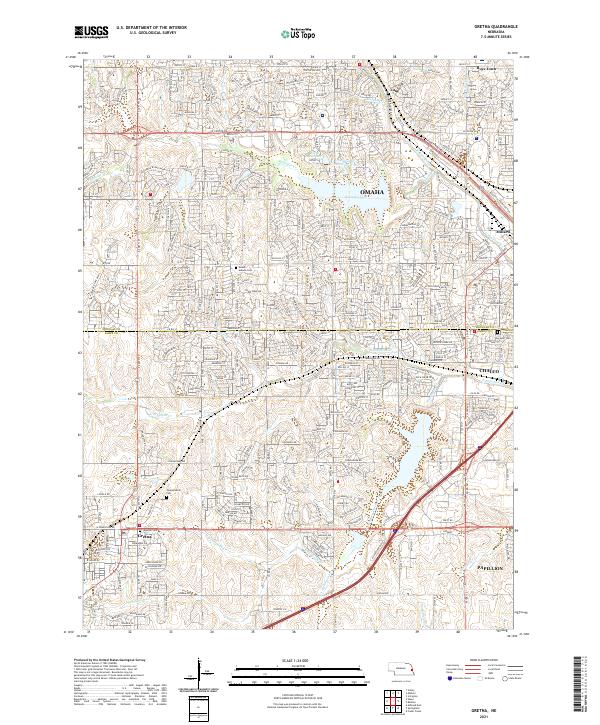 USGS Topographic Map – Gretna