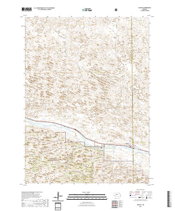 USGS Topographic Map – Halsey