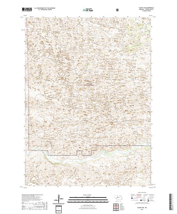 USGS Topographic Map – Halsey SW