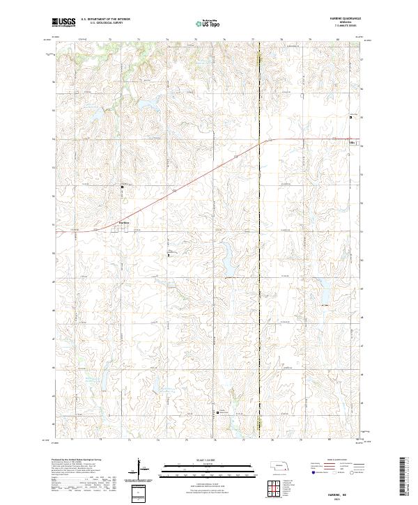 USGS Topographic Map – Harbine
