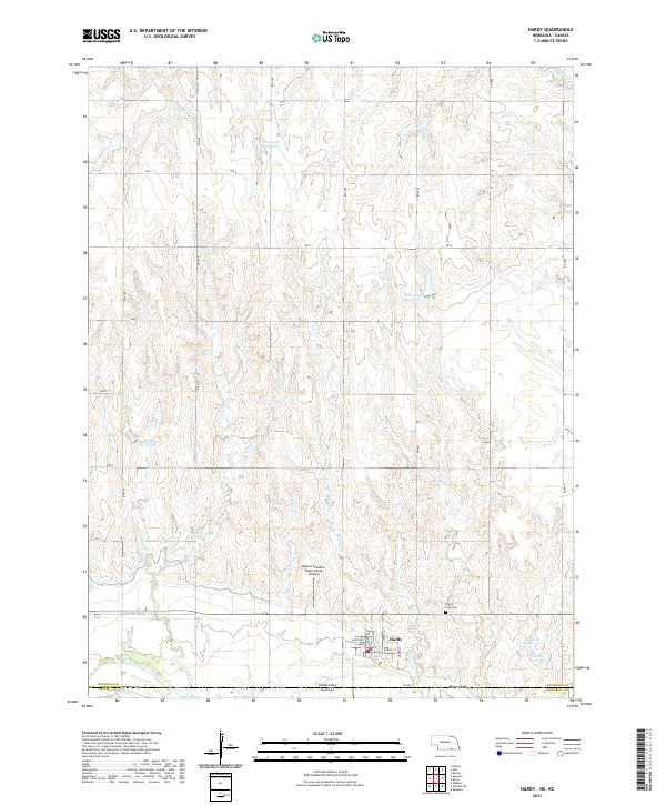 USGS Topographic Map – Hardy