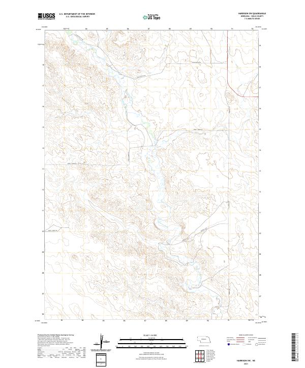 USGS Topographic Map – Harrison SW