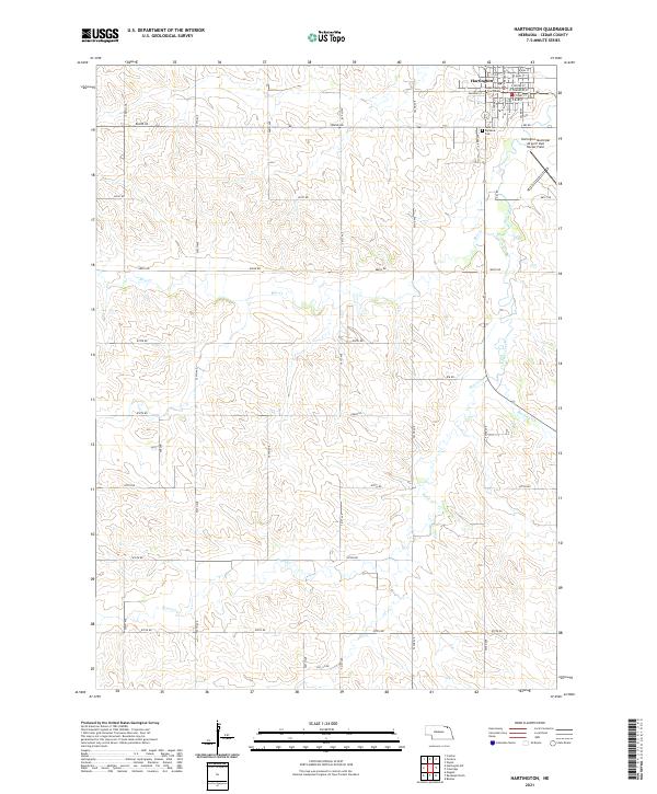 USGS Topographic Map – Hartington