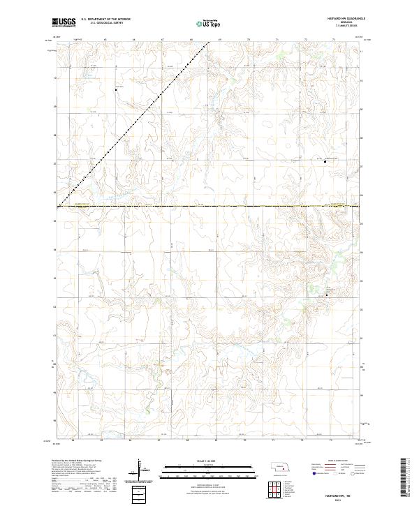 USGS Topographic Map – Harvard NW