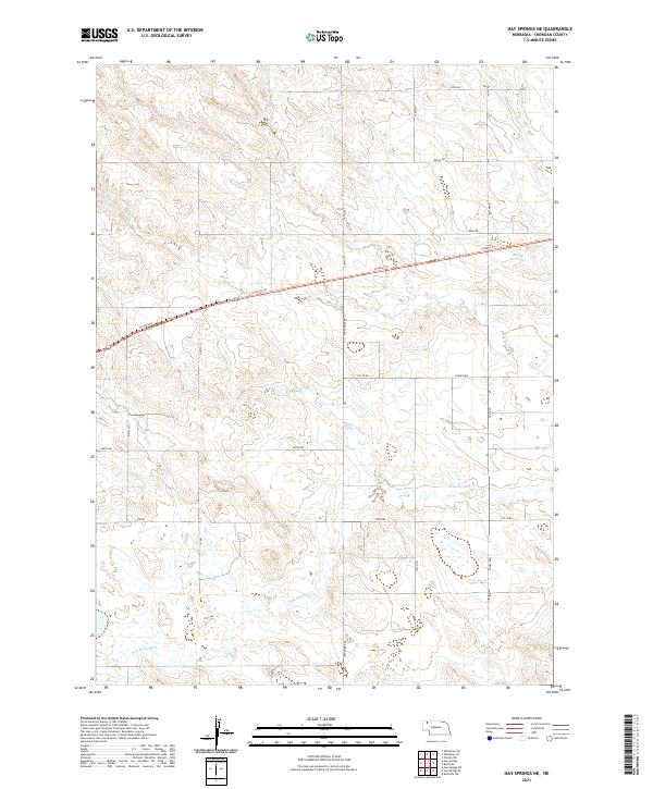 USGS Topographic Map – Hay Springs NE
