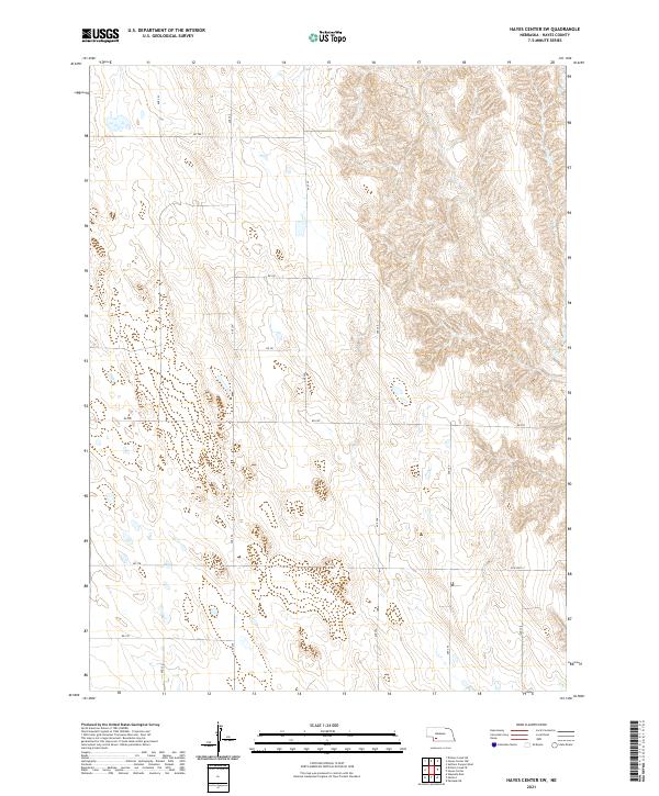 USGS Topographic Map – Hayes Center SW