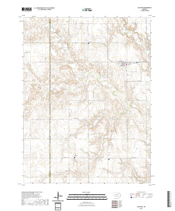 USGS Topographic Map – Holstein