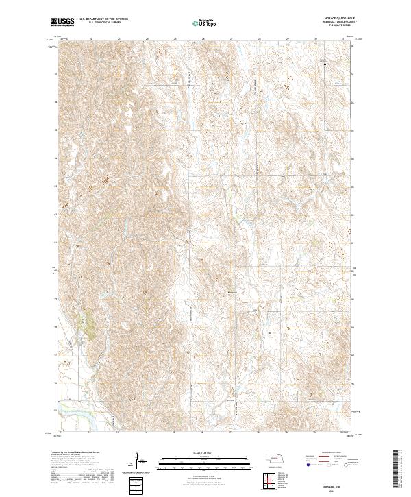 USGS Topographic Map – Horace