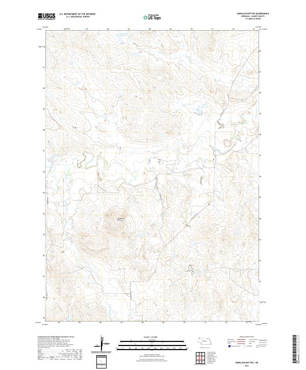 USGS Topographic Map – Isinglass Buttes